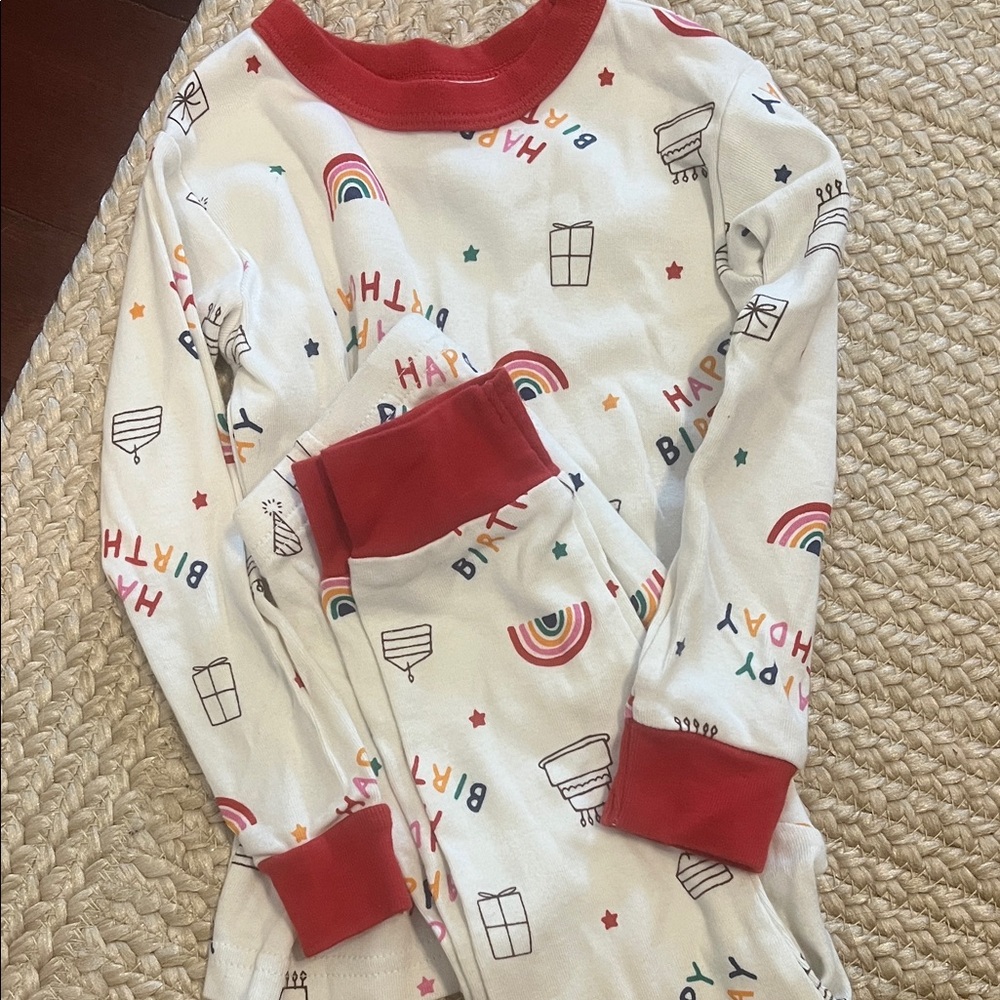 GAP Kids Pajama Set - White with Red Accents